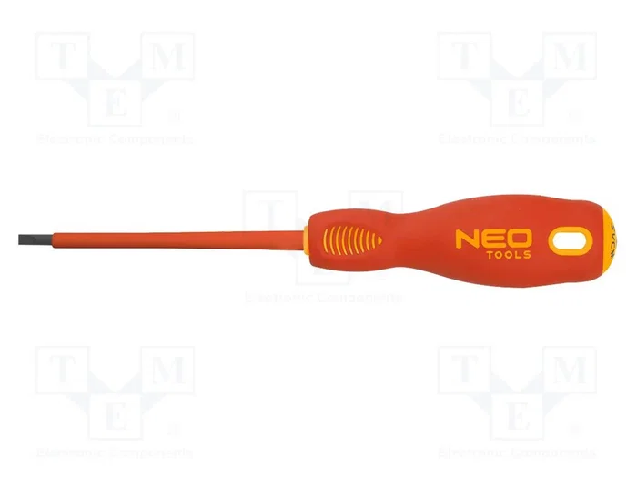 NEO TOOLS Destornillador plano aislado SL 5,5 de 125 mm NEO TOOLS Destornillador plano aislado SL 5,5 de 125 mm