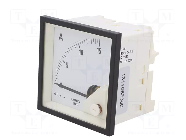 LUMEL Amperímetro Analógico para Panel 0-15A DC Serie MA17
