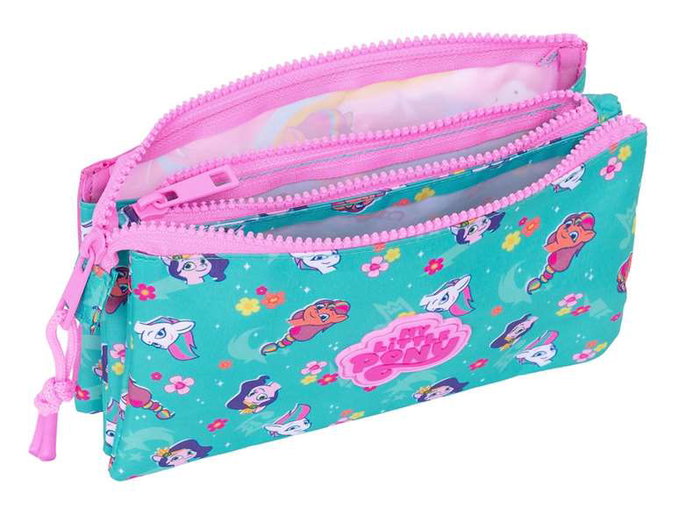 Portatodo Triple My Little Pony Magic Rosa Turquesa 22 x 12 x 3 cm Portatodo Triple My Little Pony Magic Rosa Turquesa 22 x 12 x 3 cm