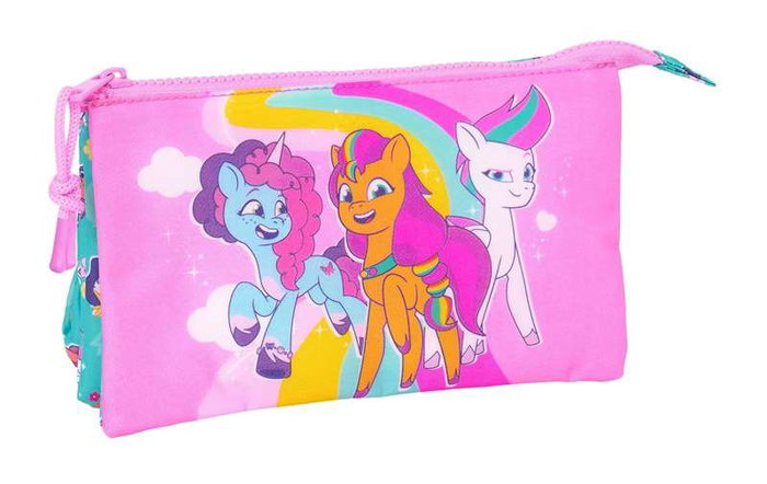 Portatodo Triple My Little Pony Magic Rosa Turquesa 22 x 12 x 3 cm Portatodo Triple My Little Pony Magic Rosa Turquesa 22 x 12 x 3 cm