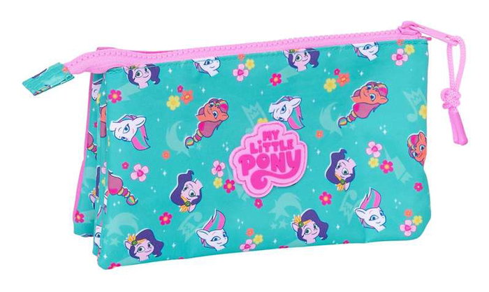 Portatodo Triple My Little Pony Magic Rosa Turquesa 22 x 12 x 3 cm Portatodo Triple My Little Pony Magic Rosa Turquesa 22 x 12 x 3 cm