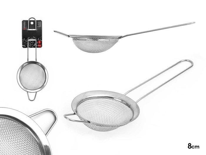 Kinvara Colador de Acero Inoxidable con Soporte, 8 cm de Diámetro, 20 x 4 x 8 cm (Set de 24) Kinvara Colador de Acero Inoxidable con Soporte, 8 cm de Diámetro, 20 x 4 x 8 cm (Set de 24)