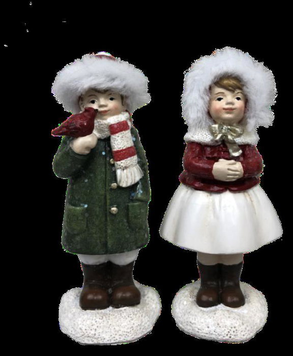 DKD Home Decor Figura Navidad Fantasia Verde Rojo Resina 4 x 9.5 x 4 cm (4 Unidades)