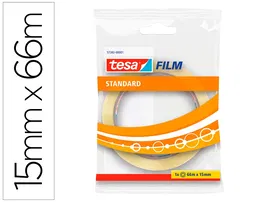 Tesa Cinta Adhesiva Transparente Estándar Uso General Embalar 66m x 15mm