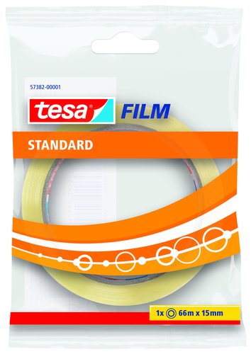 Tesa Tesafilm Cinta Adhesiva Transparente 15 mm x 66 m