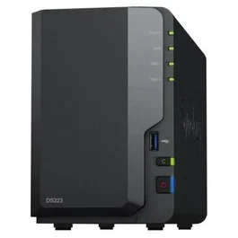 Synology NAS Diskstation DS223 con 2 Bahías para HDD/SSD 3.5"-2.5", 2GB DDR4, Formato Torre, Nube Privada y Gestión de Datos