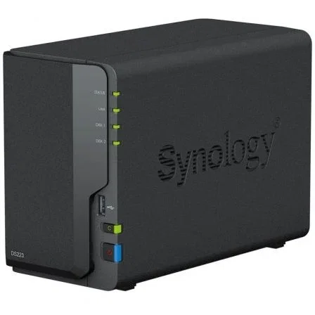 Synology NAS Diskstation DS223 con 2 Bahías para HDD/SSD 3.5"-2.5", 2GB DDR4, Formato Torre, Nube Privada y Gestión de Datos