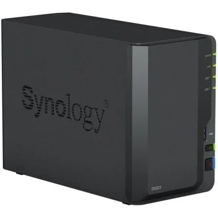 Synology NAS Diskstation DS223 con 2 Bahías para HDD/SSD 3.5"-2.5", 2GB DDR4, Formato Torre, Nube Privada y Gestión de Datos