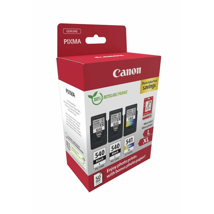 Canon Multipack de Tinta PG-540L y CL-541XL con Papel Fotográfico Canon Multipack de Tinta PG-540L y CL-541XL con Papel Fotográfico