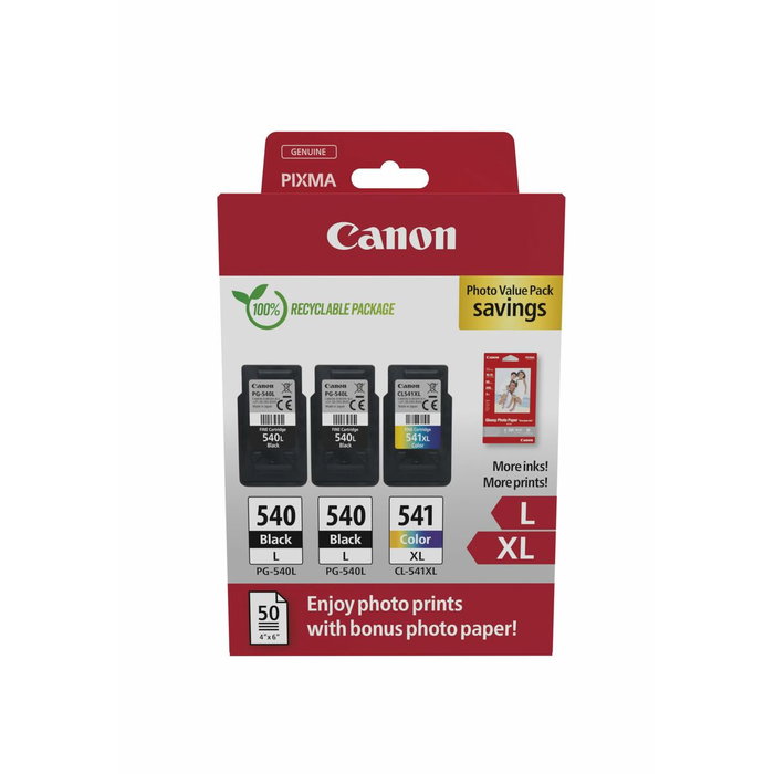 Canon Multipack de Tinta PG-540L y CL-541XL con Papel Fotográfico Canon Multipack de Tinta PG-540L y CL-541XL con Papel Fotográfico