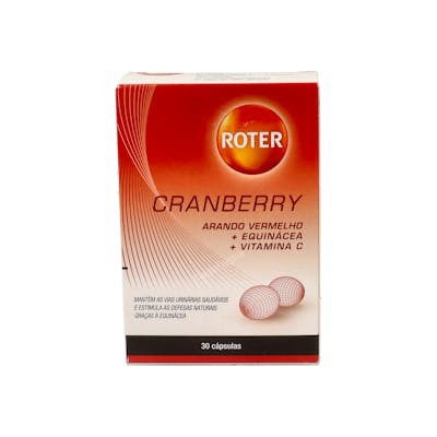 ROTER Cranberry 30 Cap. para Salud Urinaria y Defensas Naturales