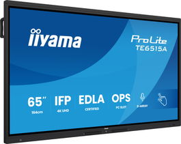 Iiyama Monitor Interactivo 65" TE6515A-B1AG, Android 14, UHD IPS, Pantalla Táctil 4K para Colaboración Empresarial y Aulas