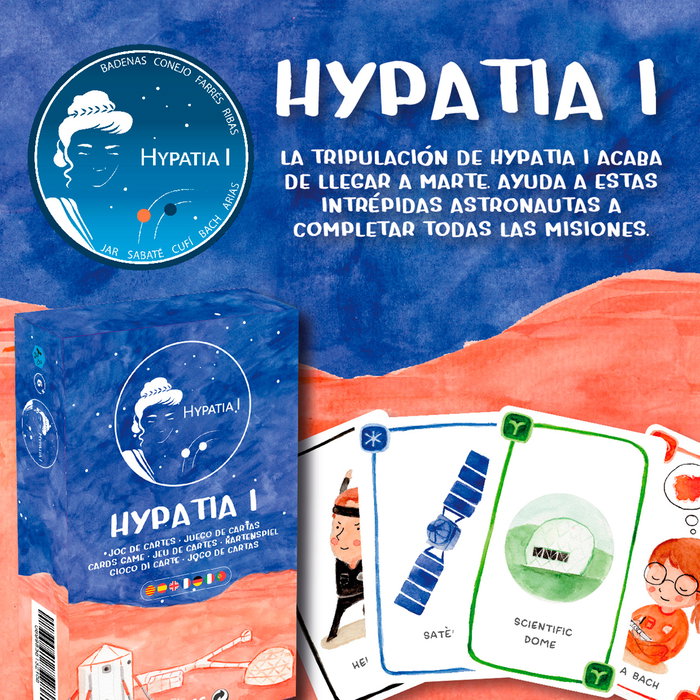Deqube LASTUF Hypatia Juego de Cartas Cooperativo con Misiones y Memoria para +6 Años