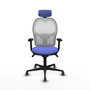 PIQUERAS Y CRESPO Silla de oficina Jorquera Azul Claro y Blanco