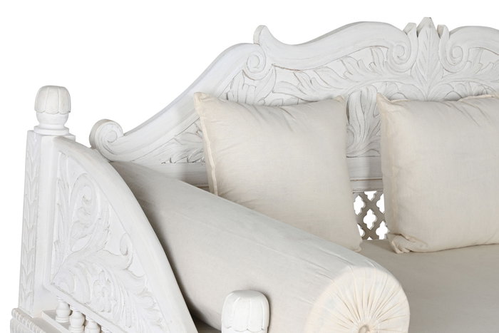 DKD Home Decor Sofá de Mango con Acabado Tallado