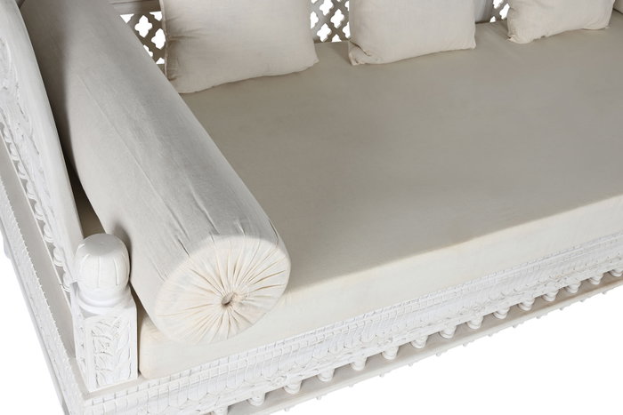 DKD Home Decor Sofá de Mango con Acabado Tallado