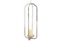 DKD Home Decor Portavelas Moderno Plateado Acero y Cristal 21 x 21 x 62 cm