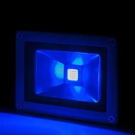 Brico Foco Proyector LED Azul 10W 850Lm IP65 para Exterior e Interior 40.000H Vida Útil 114x85x71mm Aluminio