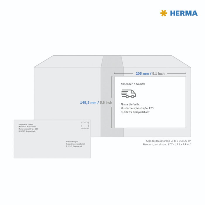 HERMA Etiquetas de dirección Premium 8690 A5 Blanco 400 unidades