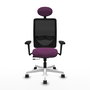 PIQUERAS Y CRESPO Silla de oficina Zulema Morado y Negro