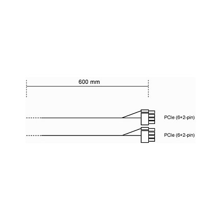 Be Quiet! CP-6620 Cable de alimentación 2 x PCI-E (6+2 pin)