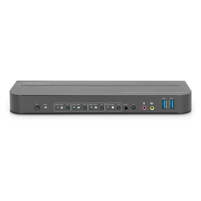 Digitus DS-12890 Switch KVM de 4 puertos 4K60Hz con 4 DP entrada y 1 salida DP/HDMI Digitus DS-12890 Switch KVM de 4 puertos 4K60Hz con 4 DP entrada y 1 salida DP/HDMI