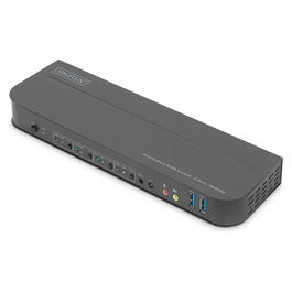 Digitus - KVM Switch 4-Port 4K 60Hz con 4 Entradas DisplayPort y 1 Salida DisplayPort/HDMI