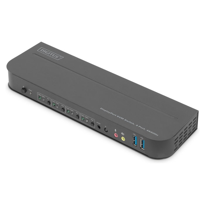 Digitus DS-12890 Switch KVM de 4 puertos 4K60Hz con 4 DP entrada y 1 salida DP/HDMI Digitus DS-12890 Switch KVM de 4 puertos 4K60Hz con 4 DP entrada y 1 salida DP/HDMI