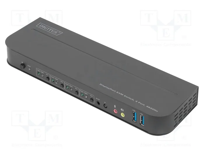 Digitus DS-12890 Switch KVM de 4 puertos 4K60Hz con 4 DP entrada y 1 salida DP/HDMI Digitus DS-12890 Switch KVM de 4 puertos 4K60Hz con 4 DP entrada y 1 salida DP/HDMI