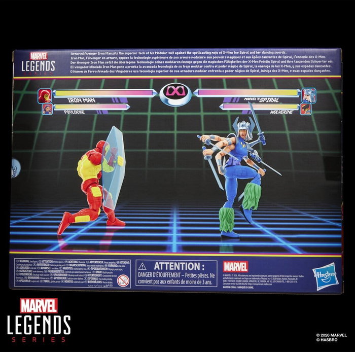 Hasbro Marvel Legends Iron Man vs Marvel's Spiral Pack de 2 Figuras