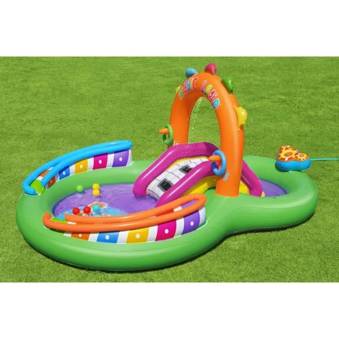 Bestway Sing'n Splash Zona de Juegos Hinchable, Piscina Infantil 295 x 190 x chip para implementar una idea que tengo - 137 cm