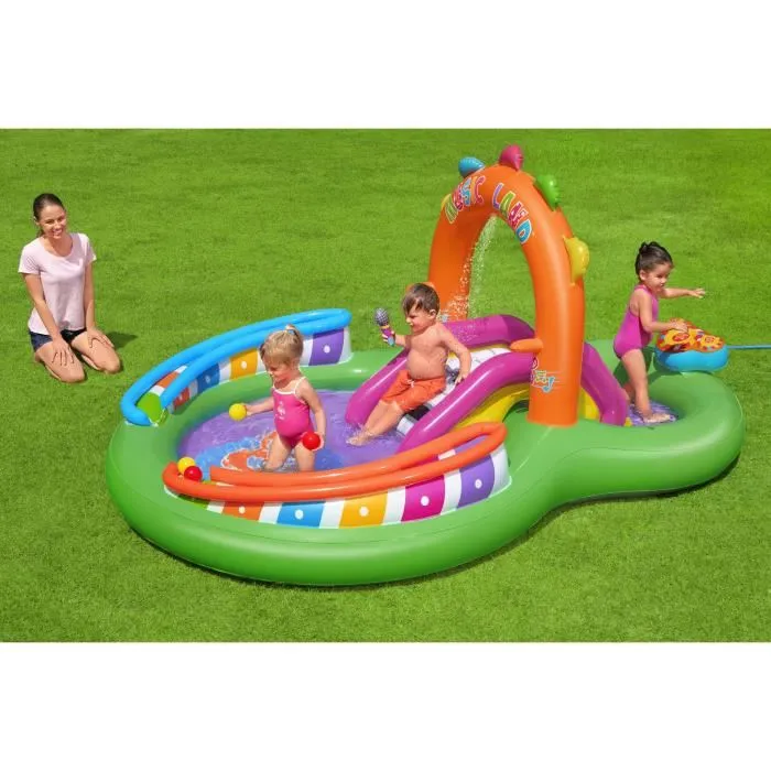 Bestway Sing'n Splash Zona de Juegos Hinchable, Piscina Infantil 295 x 190 x chip para implementar una idea que tengo - 137 cm