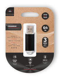 Memoria Usb 64Gb Tech-One-Tech Basic 2.0 Negro (Incluye Canon Lpi De 0.24 )