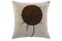 DKD Home Decor Cojín de Algodón con Aplicaciones 45x45x8 cm Beige y Marrón