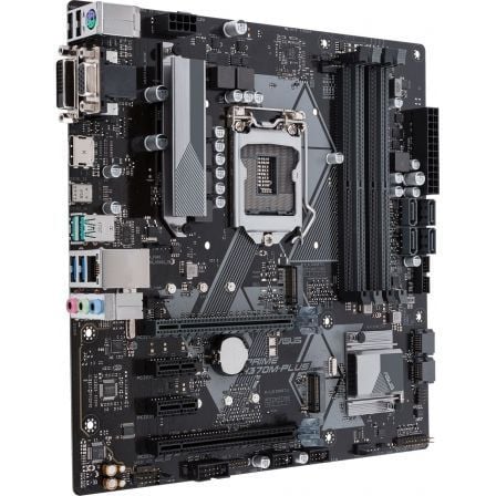 PLACA BASE ASUS PRIME H370M-PLUS - SOCKET LGA 1151 PARA PROCESADORES 8TH GEN - CHIPSET H370 - 4XDIMM DDR4 - CROSSFIREX - HDMI/DVI-D/VGA - MATX