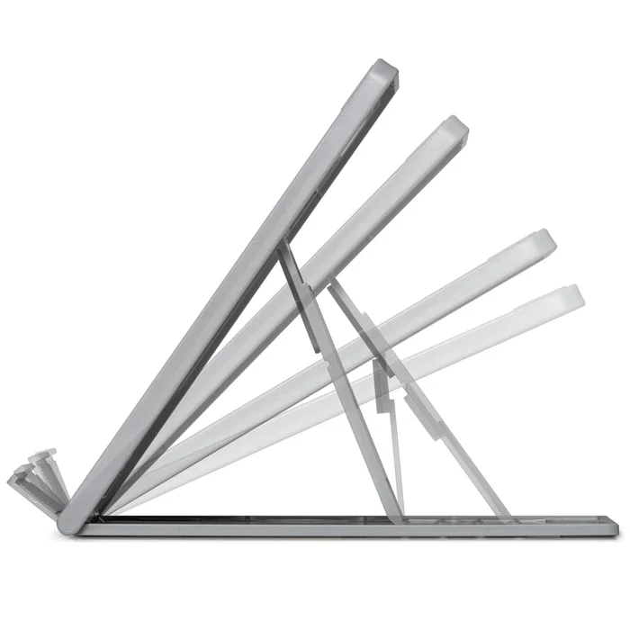 Kensington SmartFit Easy Riser Go - Soporte Elevador Ergonómico y Refrescante para Portátil o Tableta hasta 14", Gris, Ajustable y Plegable