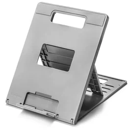 Kensington SmartFit Easy Riser Go - Soporte Elevador Ergonómico y Refrescante para Portátil o Tableta hasta 14", Gris, Ajustable y Plegable