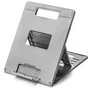 Kensington SmartFit Easy Riser Go - Soporte Elevador Ergonómico y Refrescante para Portátil o Tableta hasta 14", Gris, Ajustable y Plegable