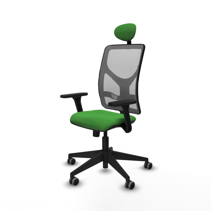 PIQUERAS Y CRESPO Silla de oficina Motilla con mecanismo Sincro, Verde y Gris