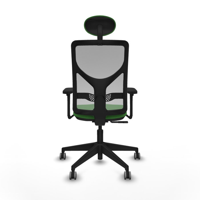 PIQUERAS Y CRESPO Silla de oficina Motilla con mecanismo Sincro, Verde y Gris