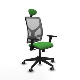 PIQUERAS Y CRESPO Silla de oficina Motilla con mecanismo Sincro, Verde y Gris
