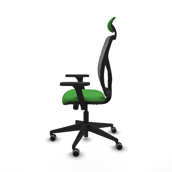 PIQUERAS Y CRESPO Silla de oficina Motilla con mecanismo Sincro, Verde y Gris