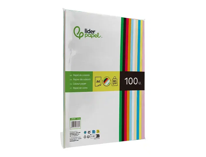 Liderpapel Papel Color A4 80gr Paquete 100 Hojas 10 Colores Surtidos Liderpapel Papel Color A4 80gr Paquete 100 Hojas 10 Colores Surtidos