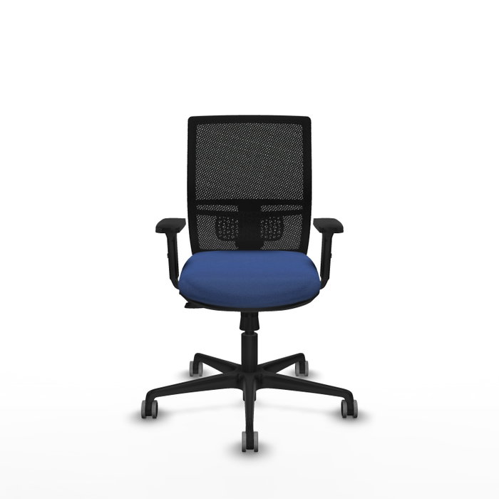 PIQUERAS Y CRESPO Silla de oficina Yunquera con mecanismo Sincro/Traslack, Azul marino y Negro