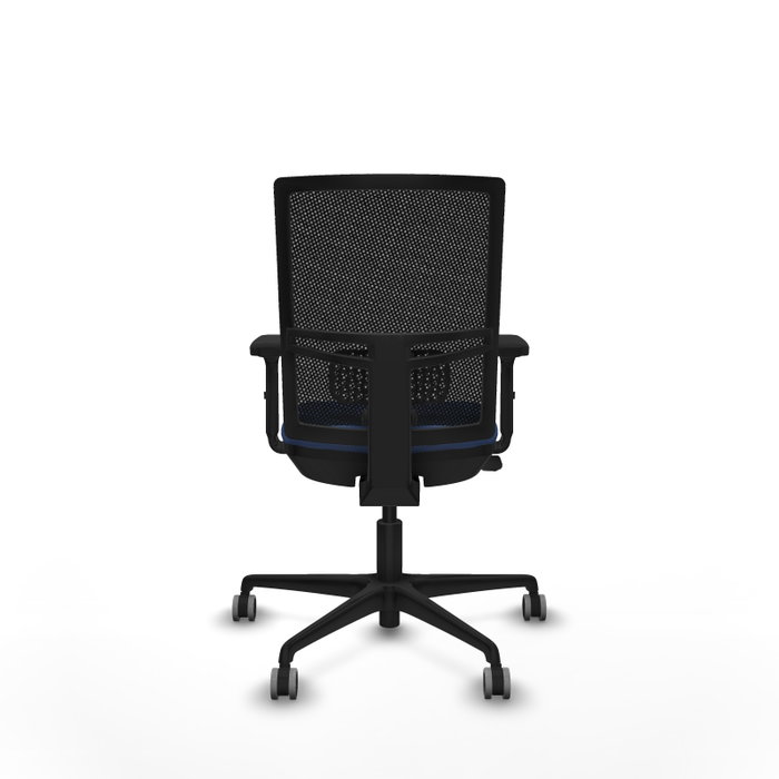 PIQUERAS Y CRESPO Silla de oficina Yunquera con mecanismo Sincro/Traslack, Azul marino y Negro