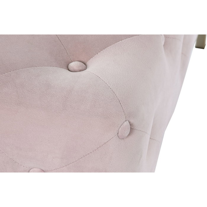 DKD Home Decor Descalzadora de Poliéster y Metal Rosa y Dorado Capitone DKD Home Decor Descalzadora de Poliéster y Metal Rosa y Dorado Capitone