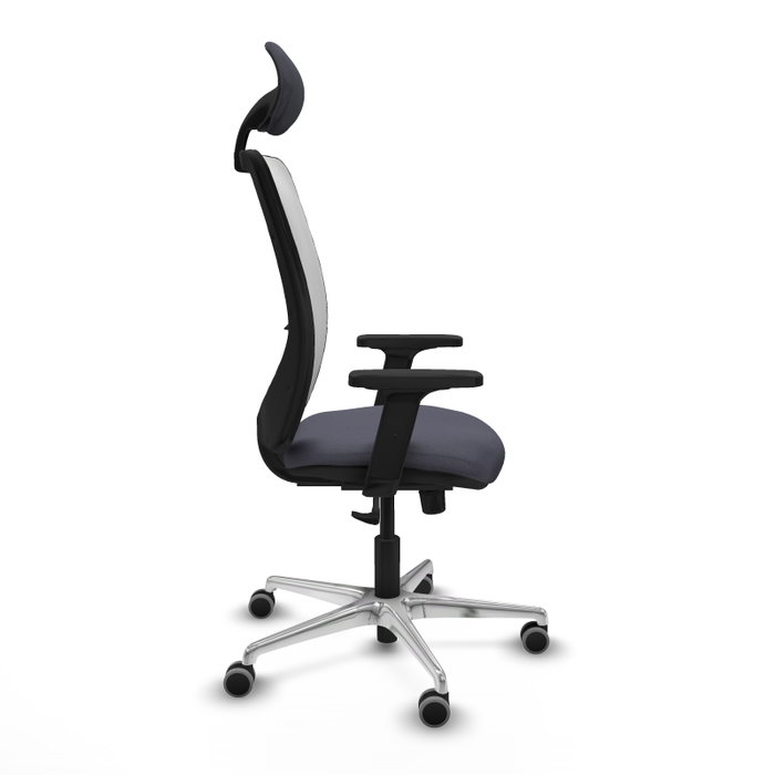 PIQUERAS Y CRESPO Silla de oficina Zulema con mecanismo Sincro, Gris oscuro y Blanco PIQUERAS Y CRESPO Silla de oficina Zulema con mecanismo Sincro, Gris oscuro y Blanco