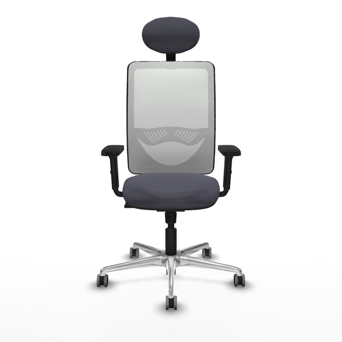 PIQUERAS Y CRESPO Silla de oficina Zulema con mecanismo Sincro, Gris oscuro y Blanco PIQUERAS Y CRESPO Silla de oficina Zulema con mecanismo Sincro, Gris oscuro y Blanco