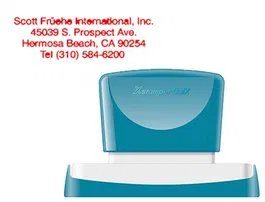 X'stamper Sello Personalizable Quix Q-24 Color Rojo Medidas 28x78 mm