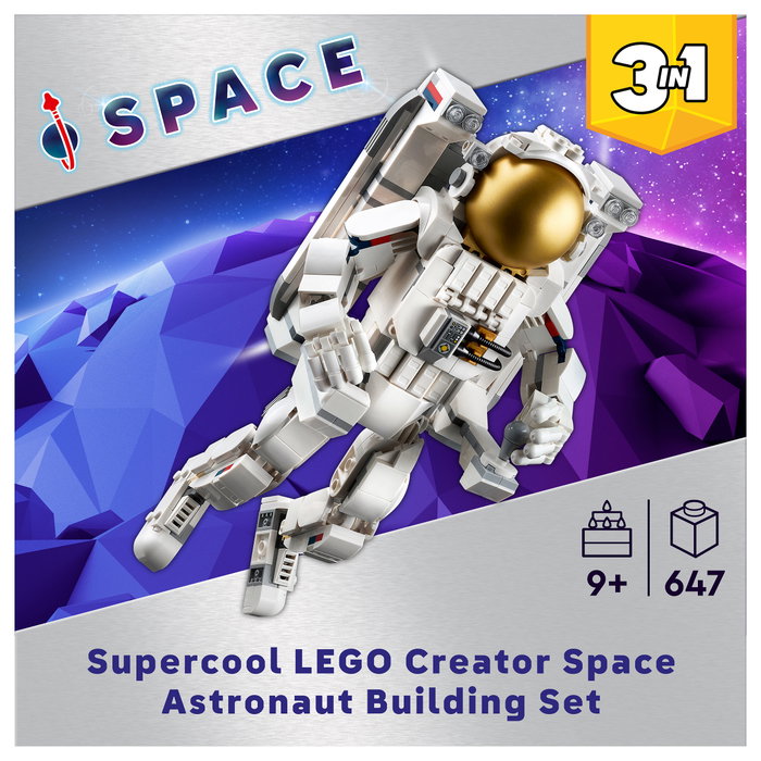 LEGO Creator 3-in-1 Astronauta Espacial 31152 Juego de construcción 647 piezas 9+ años
